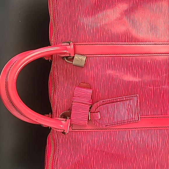 Louis Vuitton Red Epi 50 Keepall Duffle Bag Vintage - Picture 2 of 16